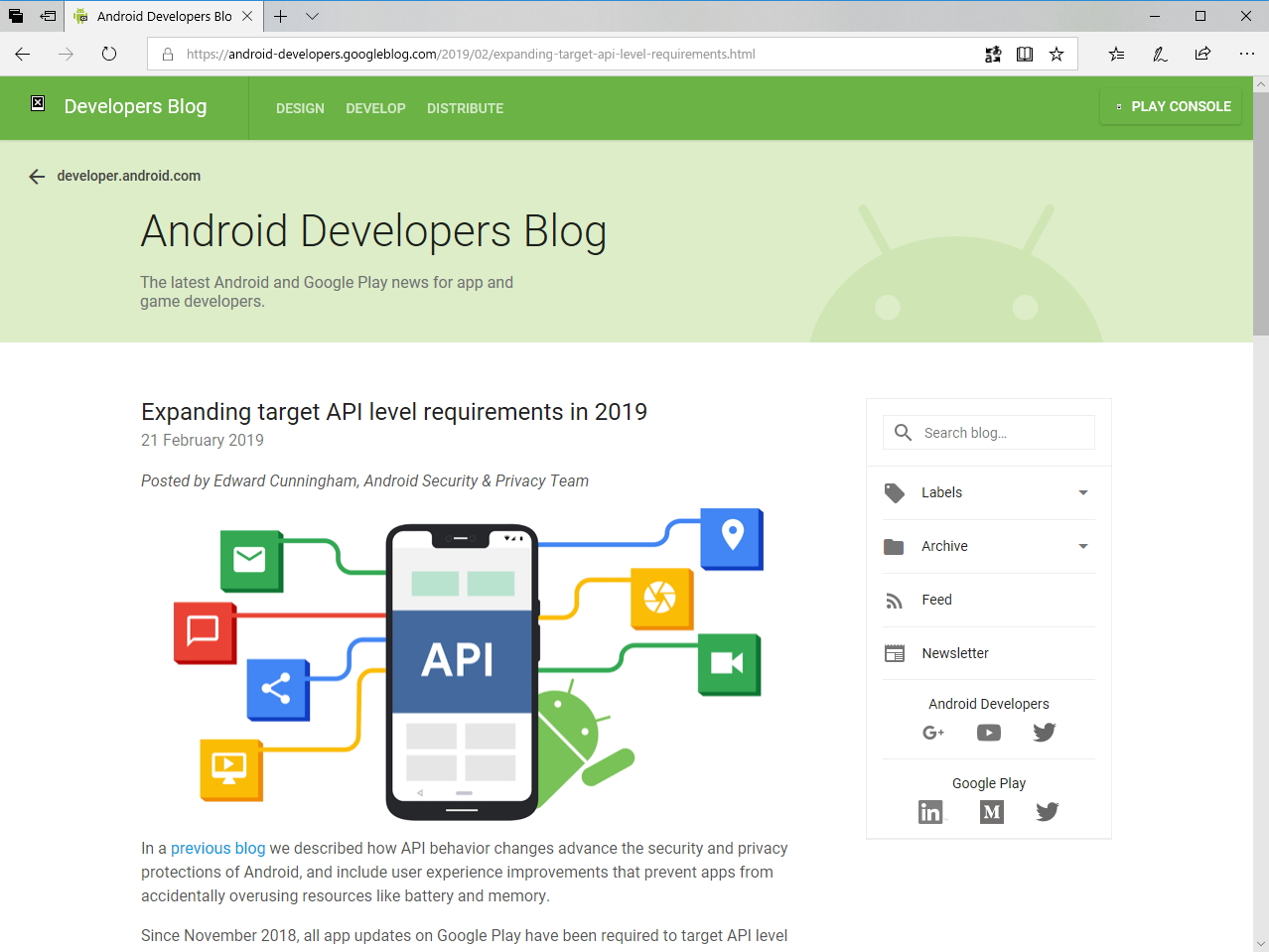 “Google Play”の要件が強化 ~“API レベル 28”(Android 9.0)以上が必須に - 窓の杜