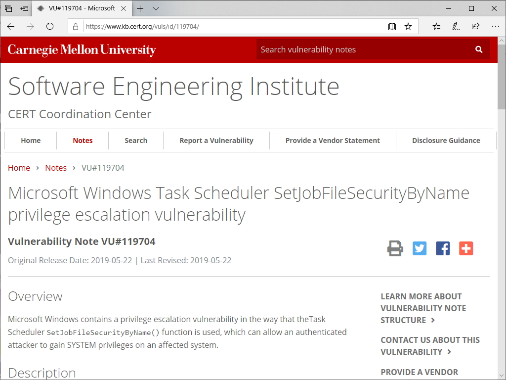 Windows 10にゼロデイ脆弱性 タスク スケジューラー でローカル特権昇格 窓の杜