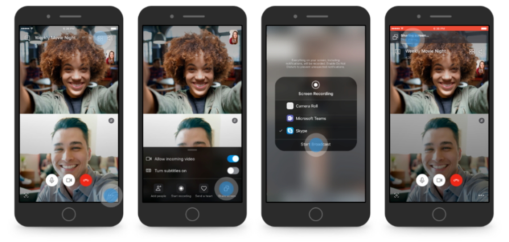 モバイル版 Skype アプリがスクリーン共有をサポート Ios Android向け最新版で 窓の杜
