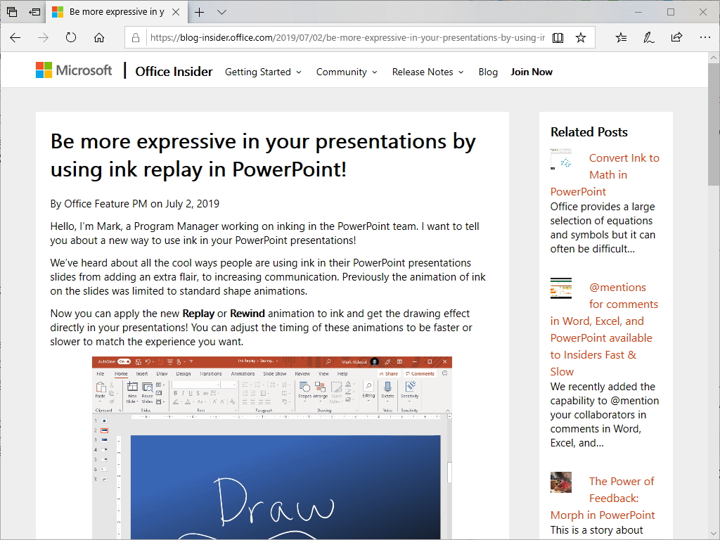 Powerpoint のインクに再生 巻き戻しアニメ効果 Office Insiders でテスト 窓の杜