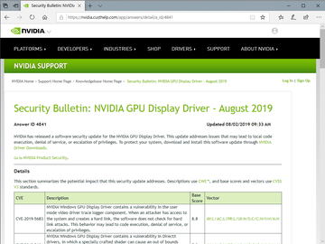 Nvidia Gpuドライバーと Geforce Experience のセキュリティアップデートを公開 窓の杜