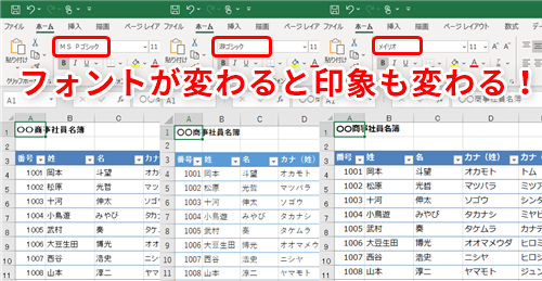 Excel 文書の見やすさはフォントで変わる エクセルでのフォントを選ぶときのコツ フォント変更の方法 いまさら聞けないexcelの使い方講座 窓の杜