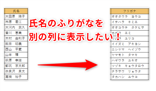 Excel】名簿のふりがなをまだ手入力してるの？エクセルで漢字から