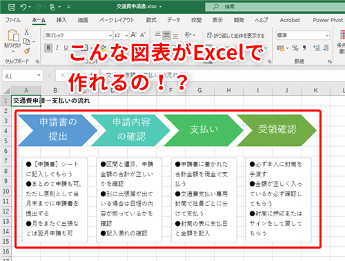 Excel 図形を使った引き継ぎ書を作りたい エクセルでわかりやすい業務フロー図を作る方法 いまさら聞けないexcelの使い方講座 窓の杜