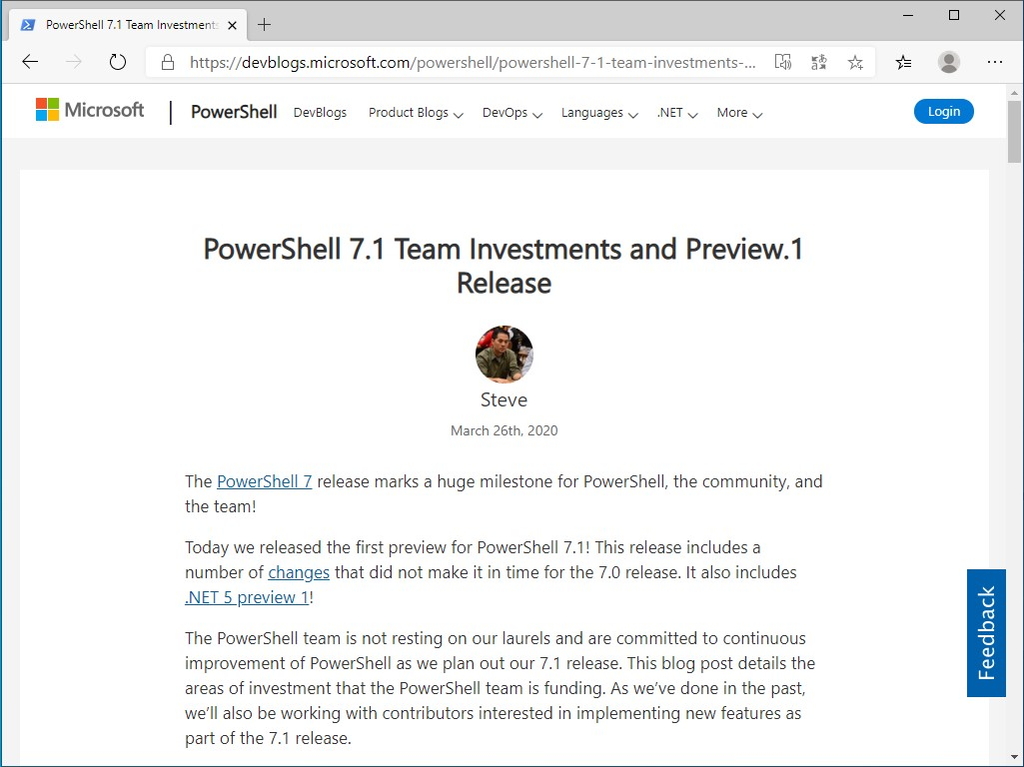 「PowerShell 7.1」初のプレビュー版が公開 ～今後のメジャーリリースは1年ごとに - 窓の杜