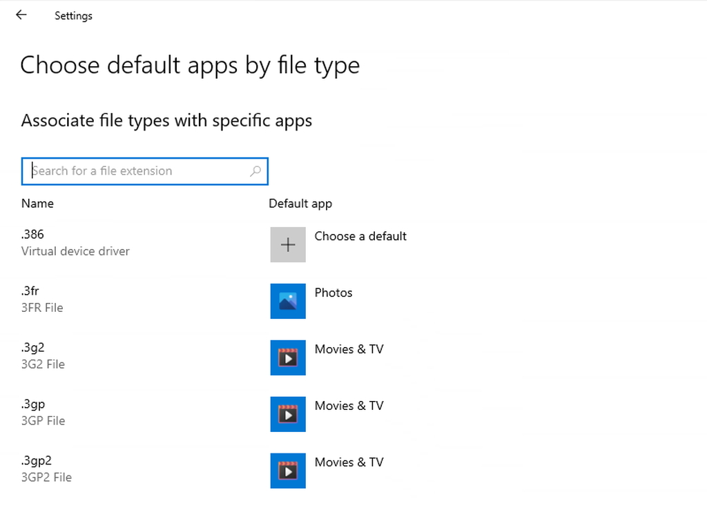 既定アプリの設定画面に検索機能を追加 Windows 10 Build 19608が Fast リングに 窓の杜