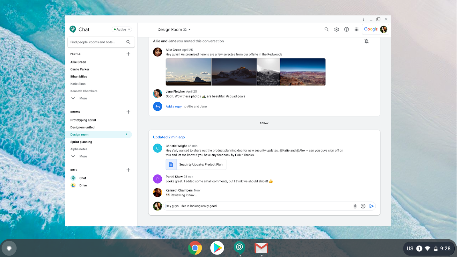 Google Google Chat の新しいスタンドアロンアプリを発表 窓の杜