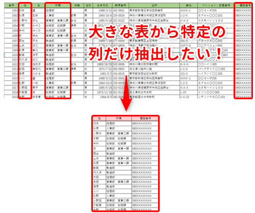 Excel 見たい列が画面に収まらなない問題を解決 エクセルの新関数xlookup関数で必要な列だけを取り出すテク いまさら聞けないexcelの使い方講座 窓の杜