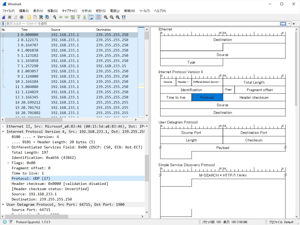 パケットの構造を可視化するダイアグラムビューを搭載した「Wireshark 3.3.0」 - 窓の杜