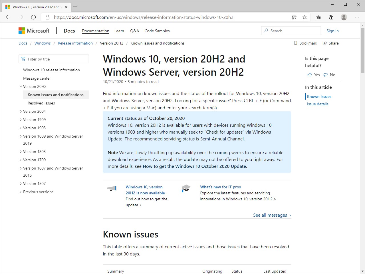 Windows 10 October Update で確認されている問題まとめ 手動更新の場合は注意を 5月17日追記 やじうまの杜 窓の杜