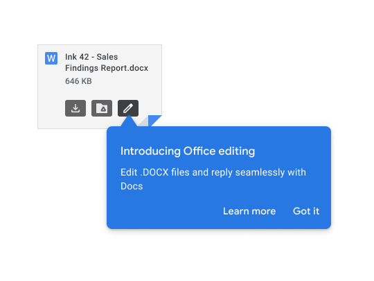 Gmailに添付された Microsoft Office ドキュメントがワンクリックで開ける機能 窓の杜