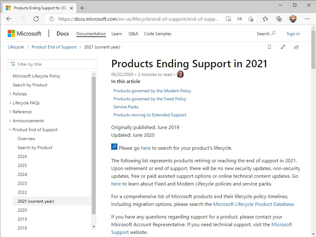 2021年にサポート終了を迎えるMicrosoft製品は？ ～早めに移行の準備を進めよう - やじうまの杜 - 窓の杜