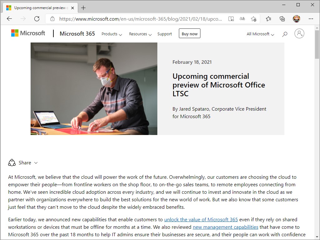 Microsoft、「Office 2021」を発表 ～5年固定サポートの買い切り版