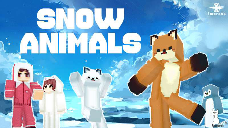 マインクラフト に雪国のかわいい生き物をモチーフにしたスキン 雪の動物達hd が 窓の杜