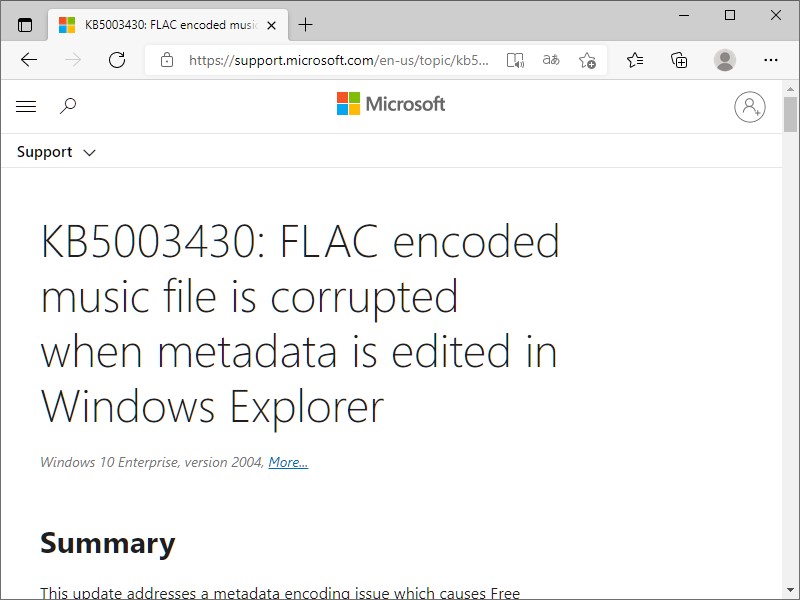 メタデータの編集でflac音楽ファイルが再生不能になる問題 Microsoftが修正 窓の杜