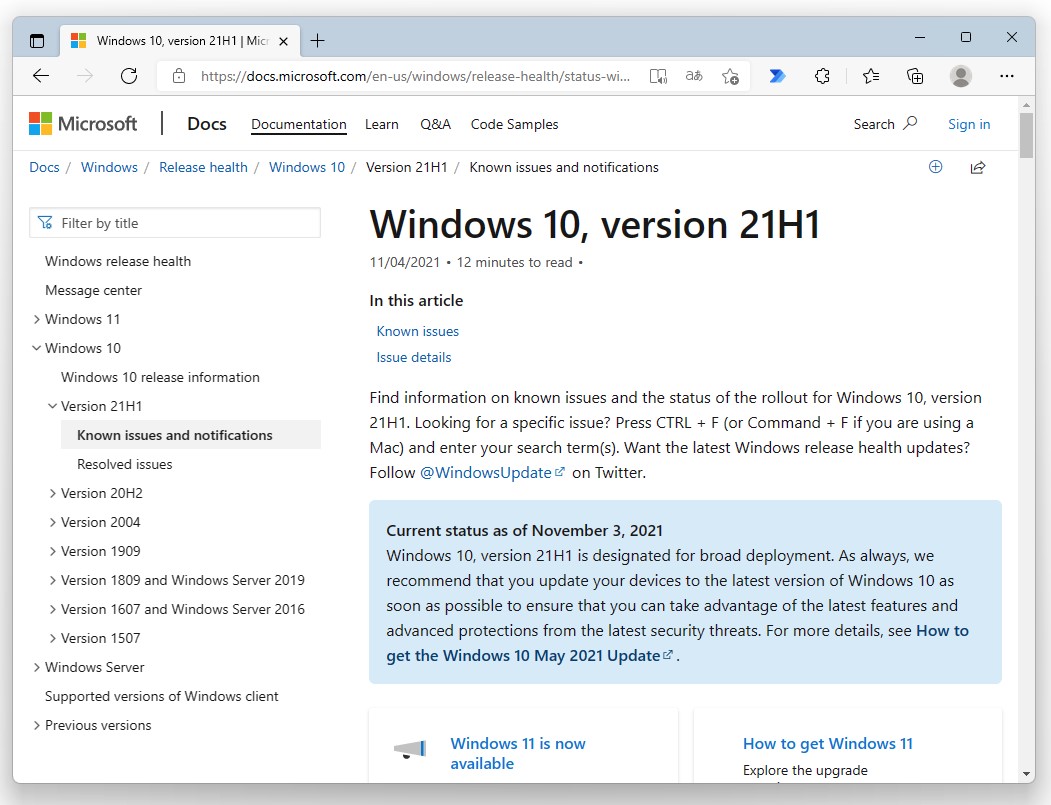 Windows 10 バージョン21h1 の提供制限は解除 広範な展開へ移行 窓の杜