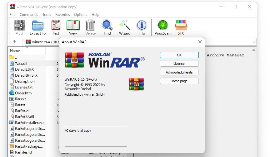 ZST/ZIPX形式を解凍できる「WinRAR 6.10」、Windows 11のシンプル右