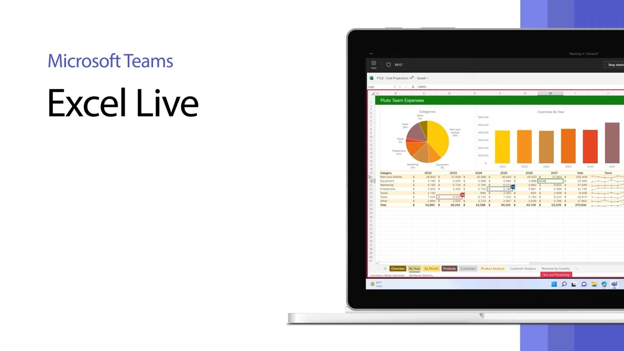 Microsoft、「Teams」の新機能「Excel Live」を発表 ~8月末からプレビューを開始 窓の杜