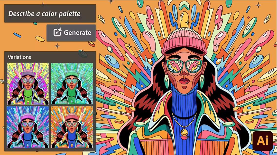 [B! Adobe] 「Adobe Illustrator」に商用可能な画像生成AI「Adobe Firefly」が搭載／プロンプト入力だけで ...