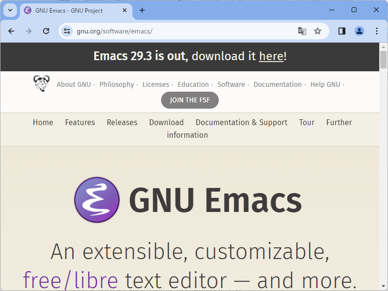 [B! Emacs] 「GNU Emacs 29.3」が公開、セキュリティ強化を図った緊急メンテナンス更新／