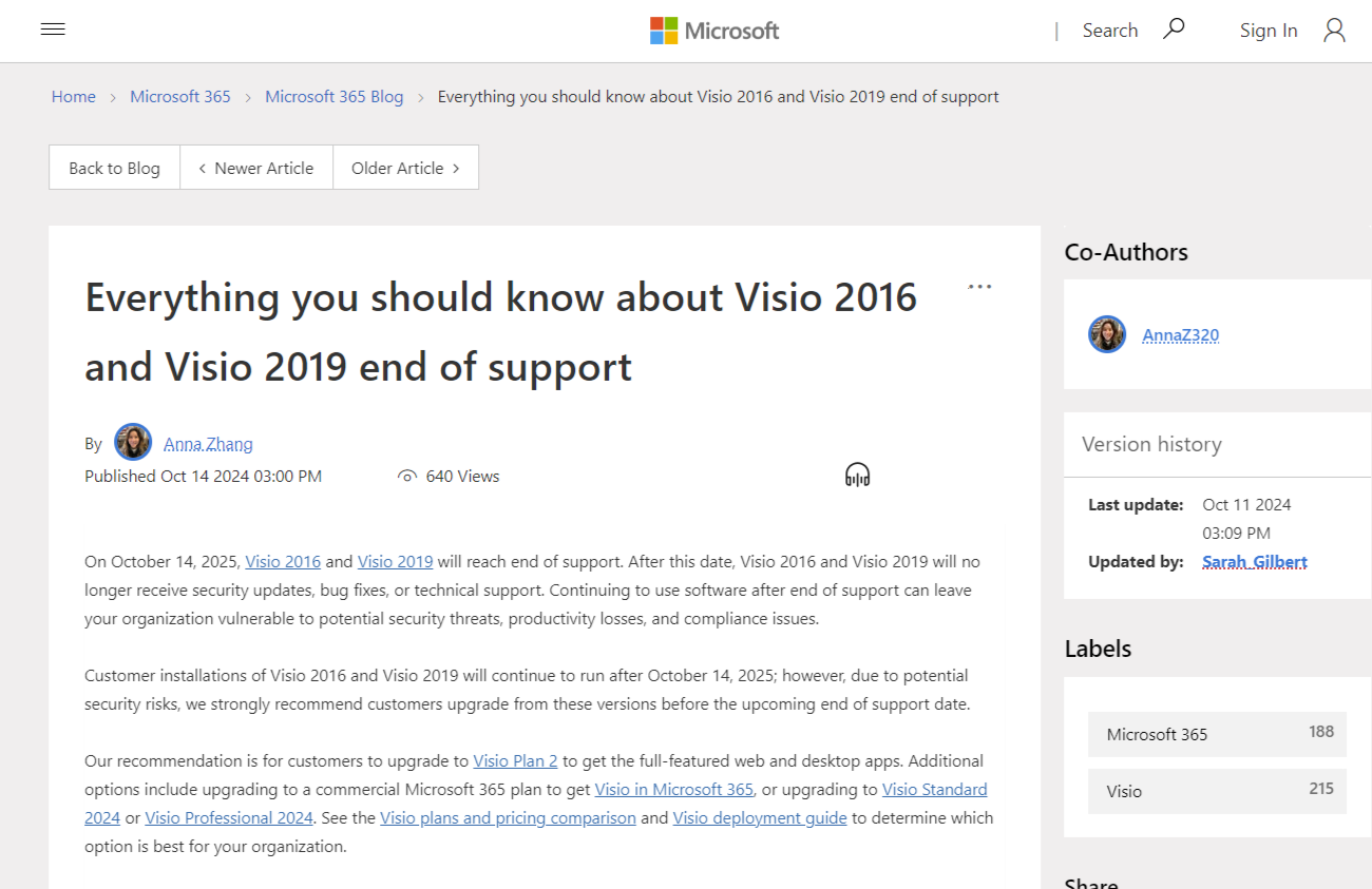 「Visio 2016」「Visio 2019」のサポート終了まであと1年 ～Microsoftが注意喚起 - 窓の杜