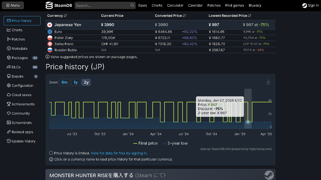 steam セール 履歴
