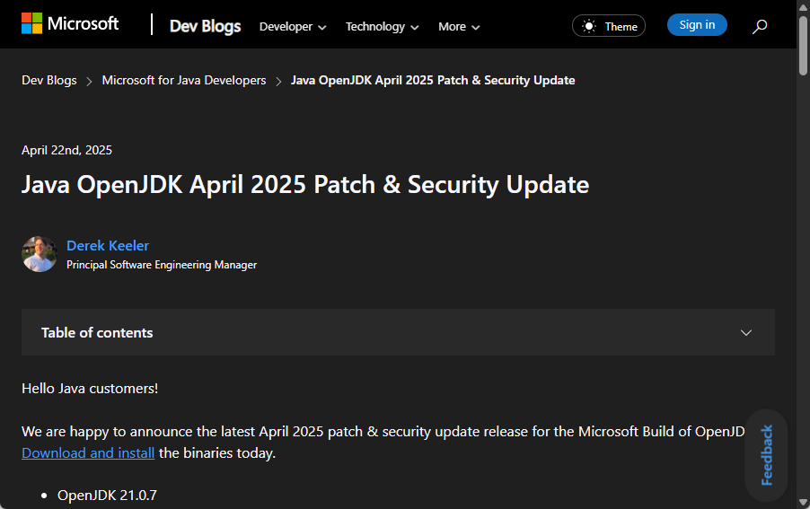 Microsoft Build of OpenJDK」にセキュリティ修正 ほか - ダイジェスト