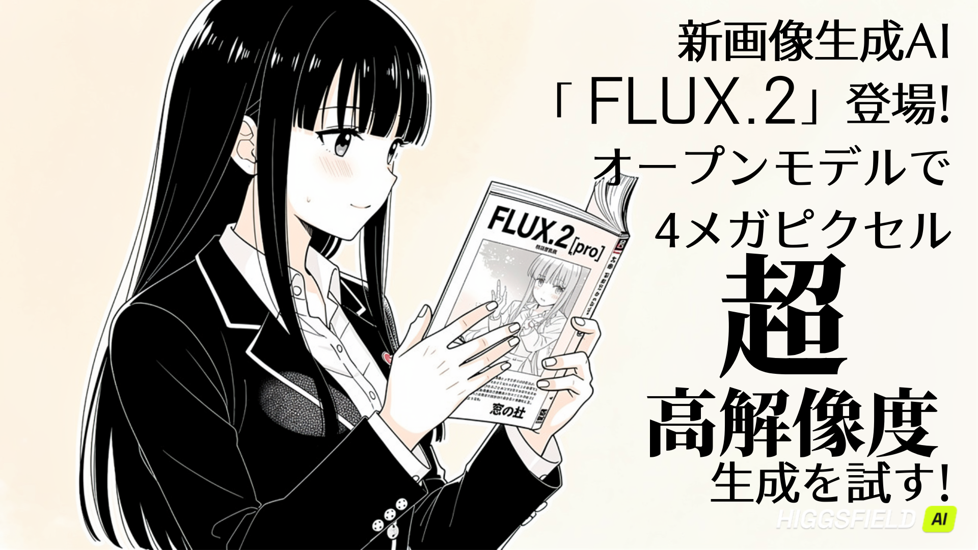 新画像生成AI「FLUX.2」が登場！ オープンモデルで4メガピクセルの“超”高解像度生成を試す【生成AIストリーム】