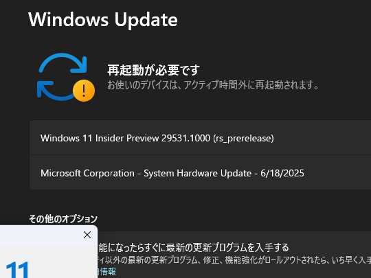 その他 Windows 11  OS 29500」シリーズのWindows 11がCanaryチャネルに初登場 ～OS内部の仕様