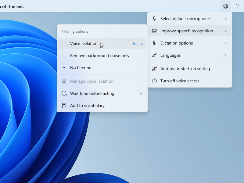 Windows 11の音声入力が話者認識や雑音排除に対応、画面の色味を変える「screen tint」も