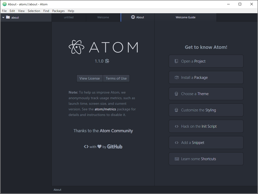 github atom community Images High Quality Grahic GitHub、テキストエディター「Atom」v1.1.0の正式版を公開。v1.2のベータ版も - 窓の杜